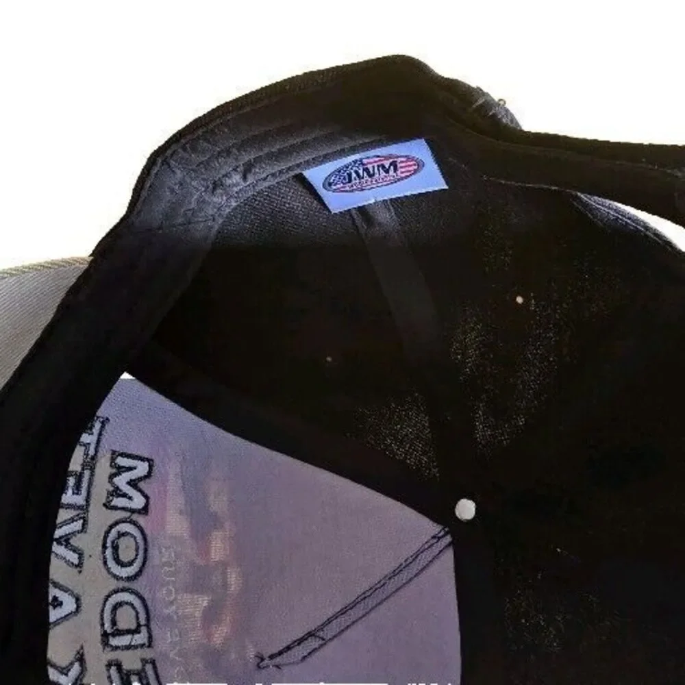 If You Love Your Freedom Thank A Vet Ballcap Hat Adjustable Black Beige Bill‎